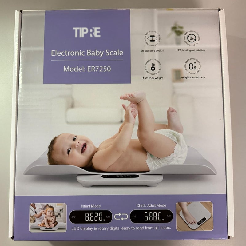 TIPRE Baby Weight Scale, Infant Scale with Detachable Tray, Pet Scale for Cat Dog, Multiple Weighing Scale for Toddler, Children, Pet and Adult Auto-Rotation LED Screen, Up to 400lb/180kg - Image 2